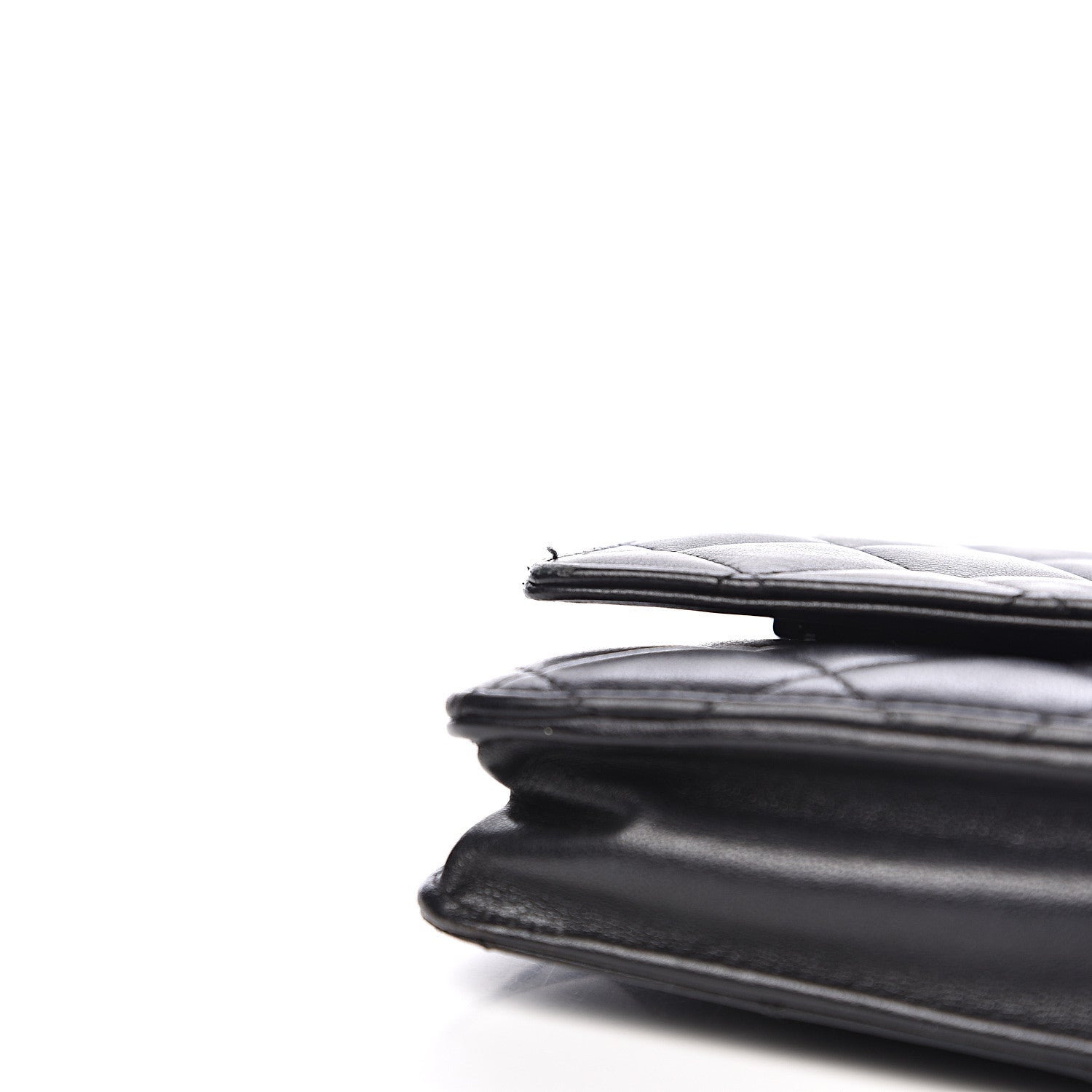 Chanel Lambskin Quilted Wallet On Chain WOC Black 15 of 17