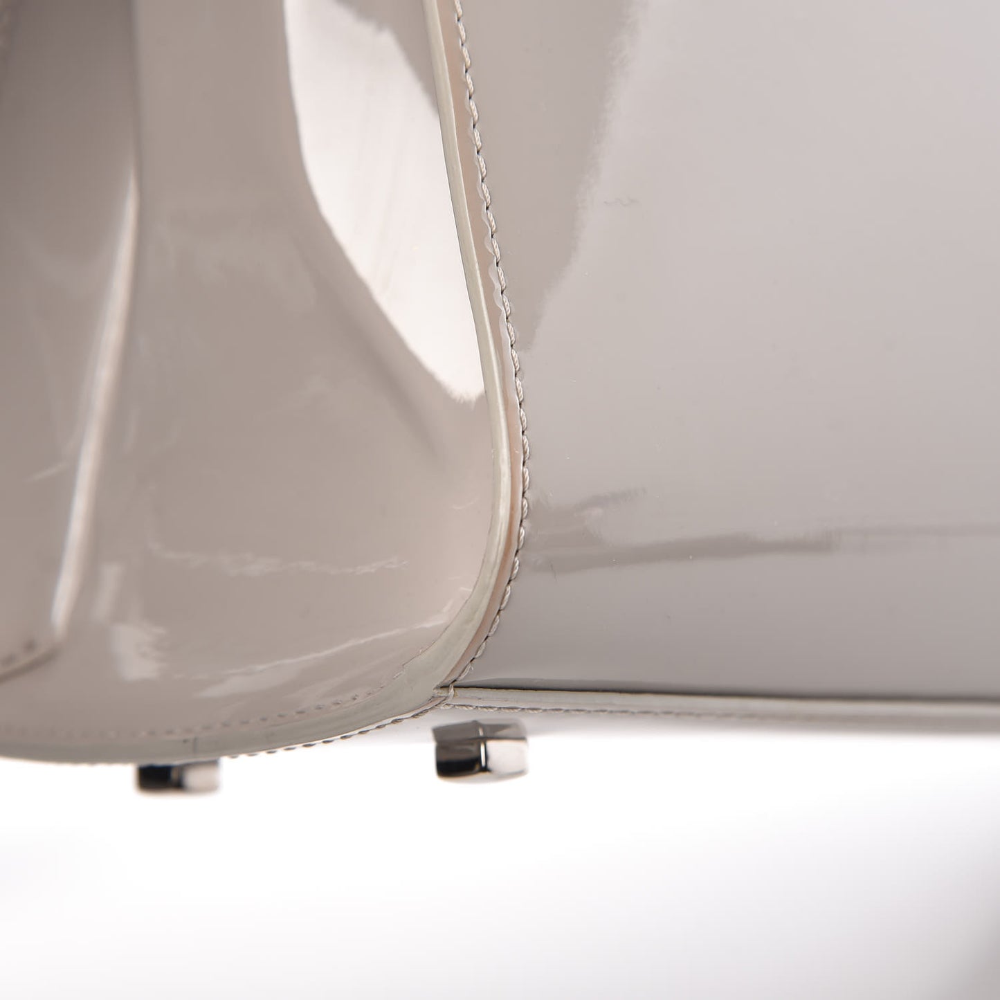 Patent Calfskin MM Tempete Satchel Gray