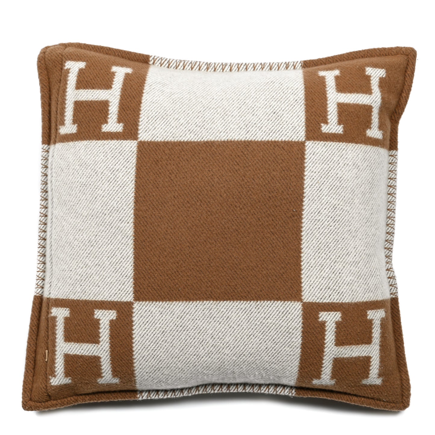 Wool Cashmere Avalon Pillow PM Ecru Camel