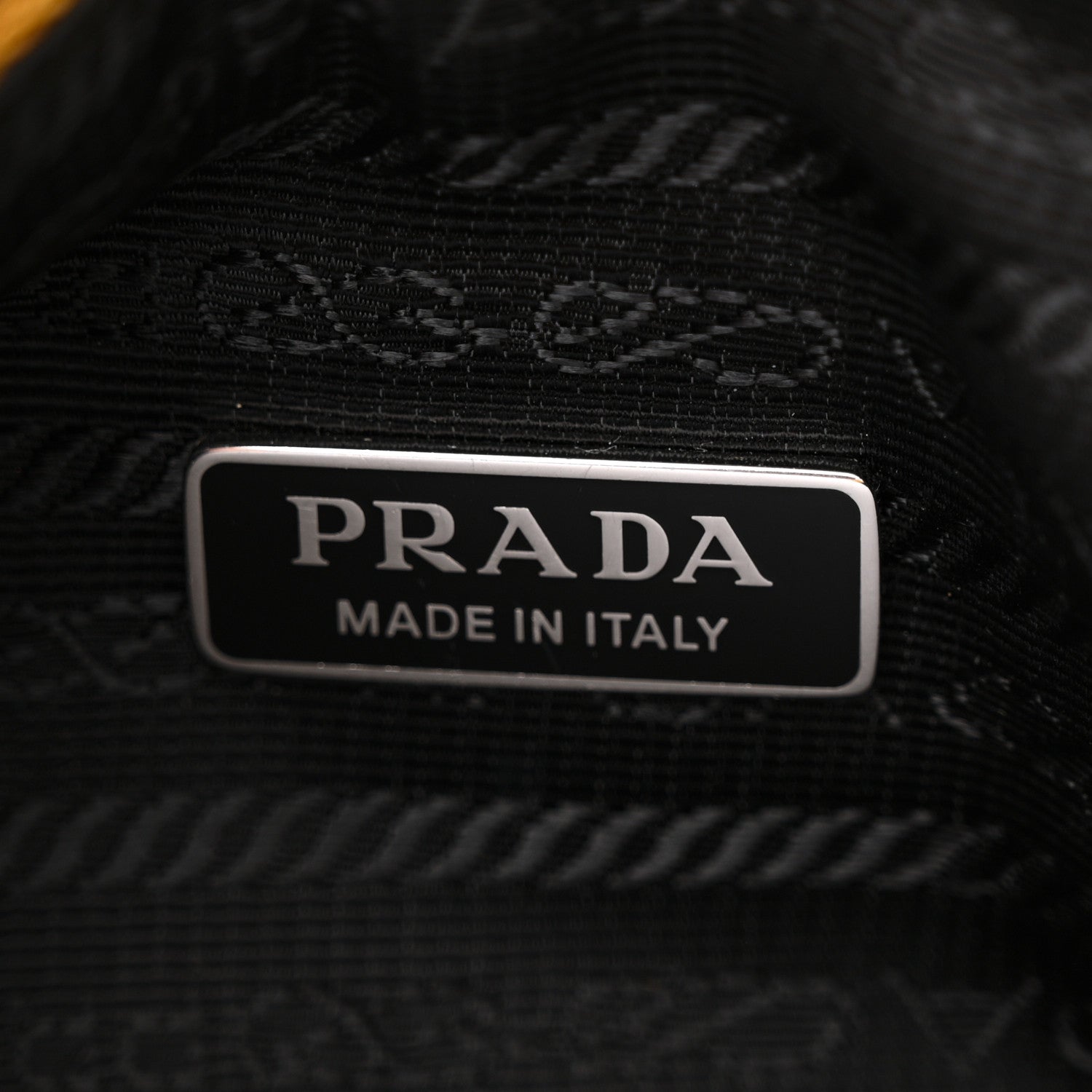 Prada Terry Cloth Mini Re-Edition 2000 Bag Giallo Black 6 of 11