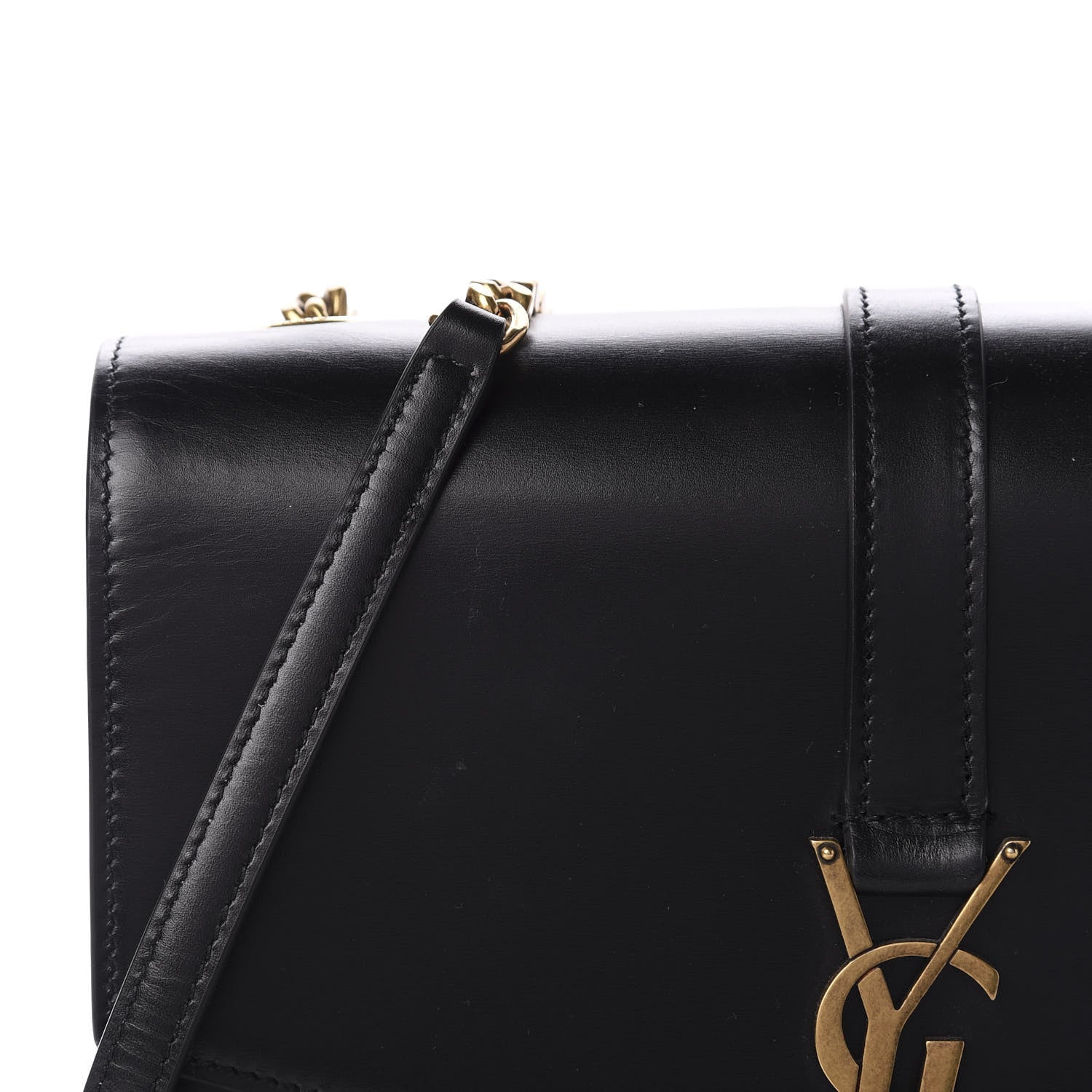 Saint Laurent Smooth Calfskin Monogram Medium Sulpice Shoulder Bag Black 12 of 12