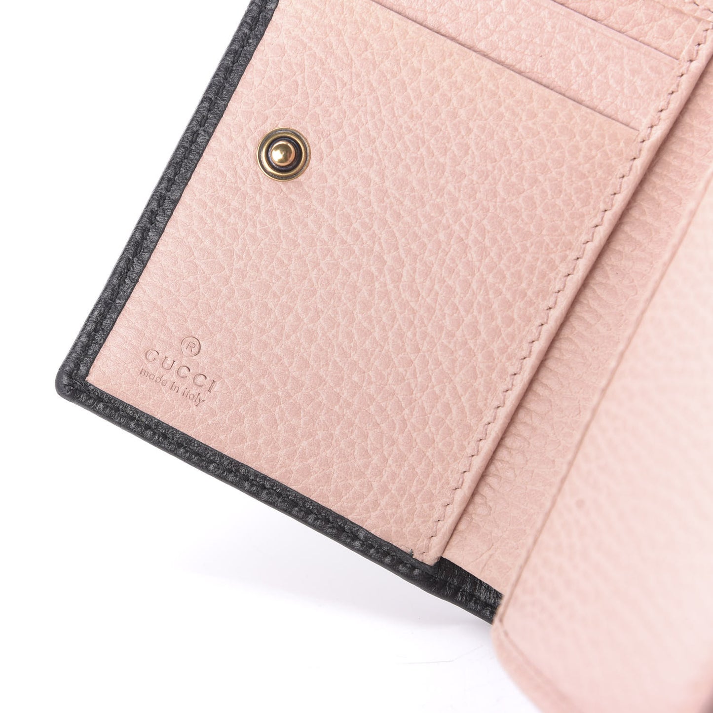 Calfskin GG Marmont Bow Wallet Black