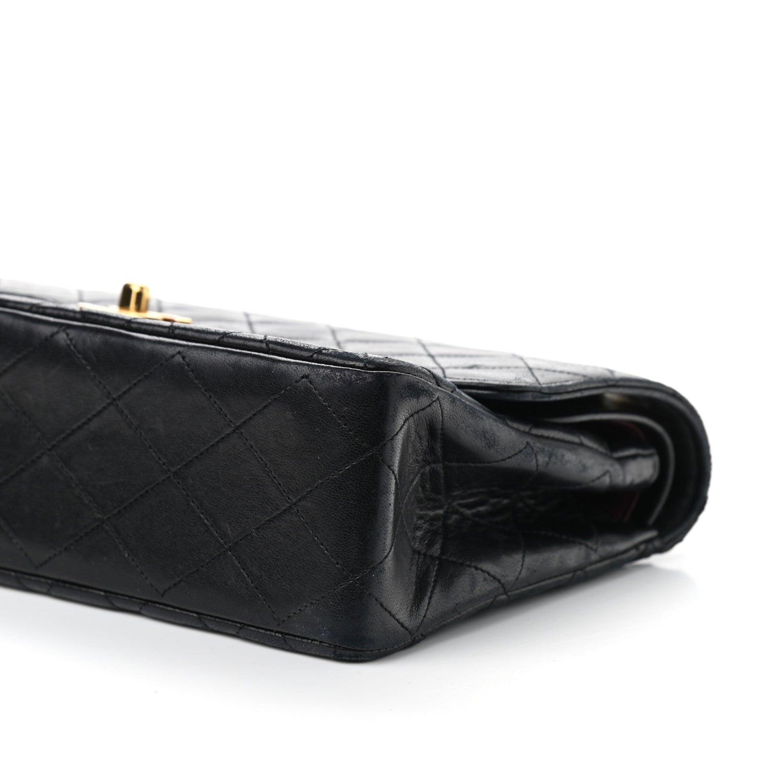 Chanel Lambskin Quilted Medium Double Flap Black 6 of 8