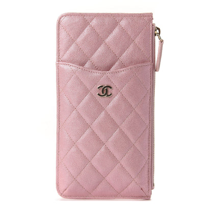 Chanel Iridescent Caviar Quilted Classic iPhone Pouch Rose Pink 1 of 8