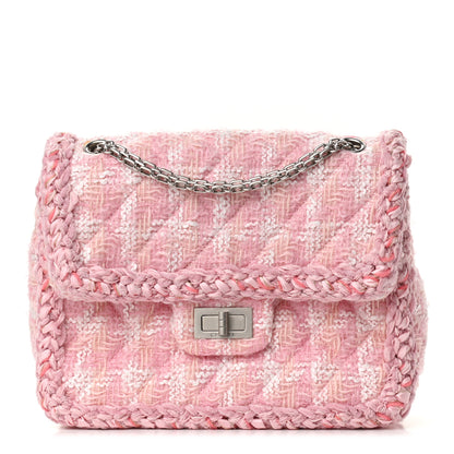Chanel Tweed Braid Mini Reissue Square Flap Pink 1 of 8