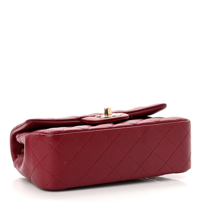 Chanel Lambskin Quilted Mini Rectangular Flap Burgundy 4 of 10