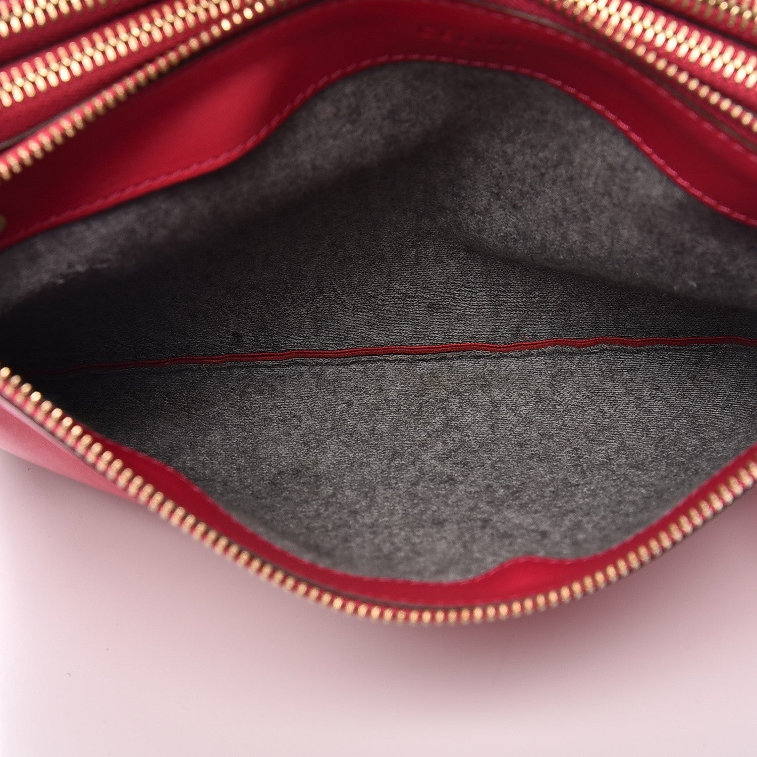 Celine Lambskin Small Trio Crossbody Bag Fuchsia 5 of 15