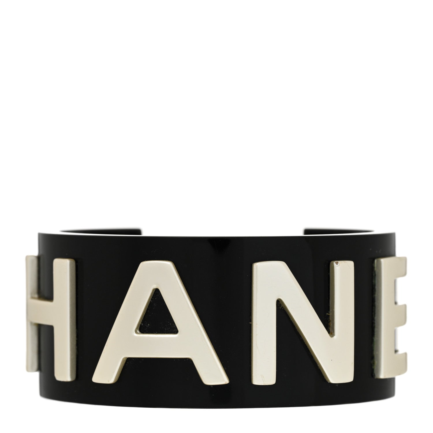 Chanel Resin Metal Cuff Black 1 of 6