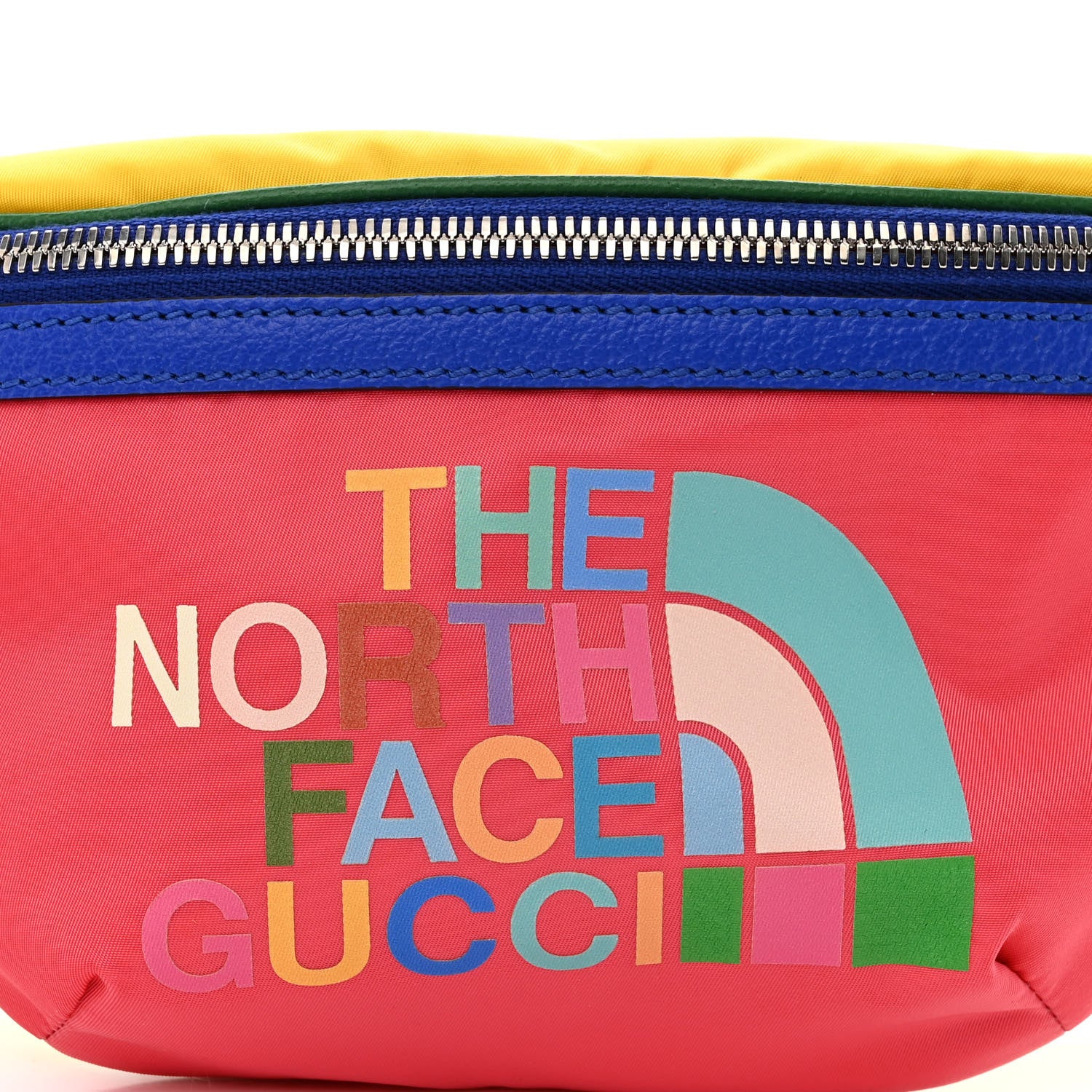 Gucci X THE NORTH FACE Econyl Nylon Belt Bag Pink Multicolor 9 of 11