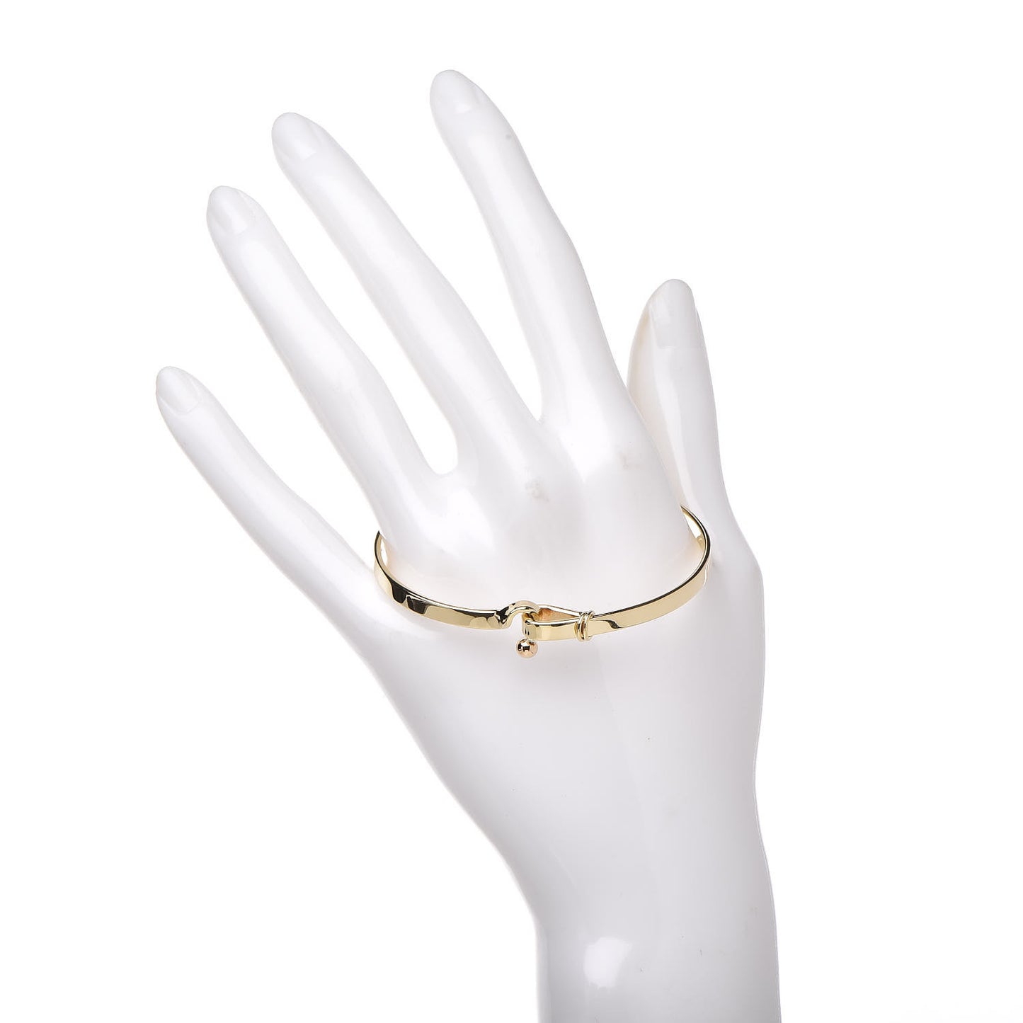18K Yellow Gold Hook Eye Bangle