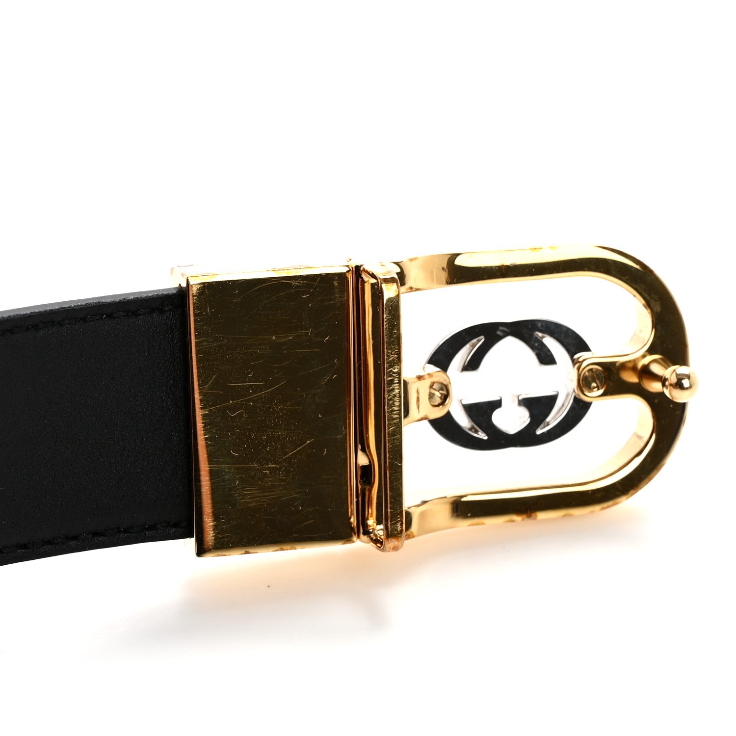 Gucci Calfskin Interlocking G Reversible Belt 90 36 Ivory 9 of 10