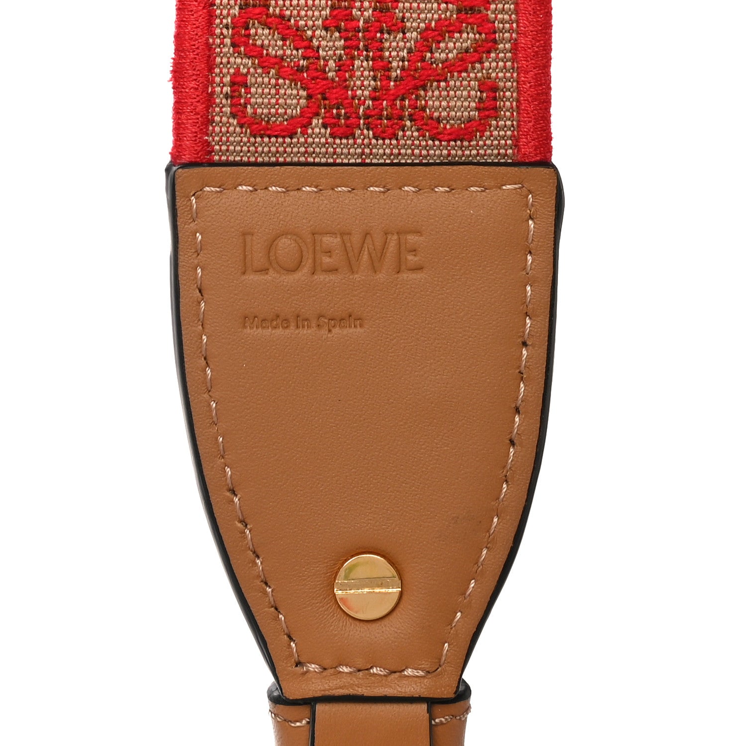 Loewe Calfskin Jacquard Mini Gate Dual Bag Tan 7 of 11
