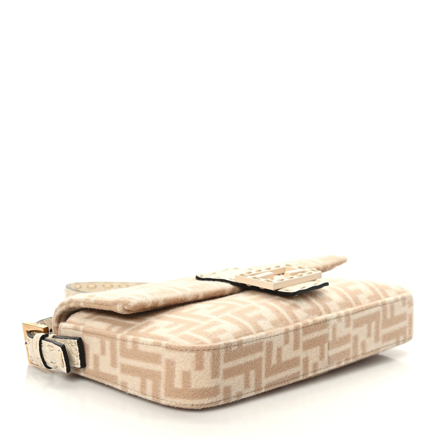 Wool Cuoio Romano Selleria FF 1974 Baguette 1997 Beige Cammello Camelia