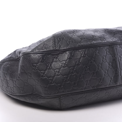 Gucci Guccissima Large New Ladies Web Hobo Black 14 of 15