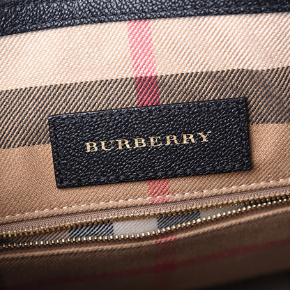 Burberry Soft Grain Calfskin House Check Small Helmsley Crossbody Black 6 of 11