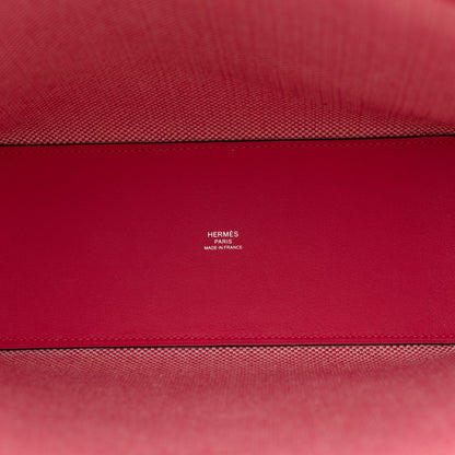 Hermes Swift Toile H Cabas H En Biais 27 Ecru Framboise 5 of 11