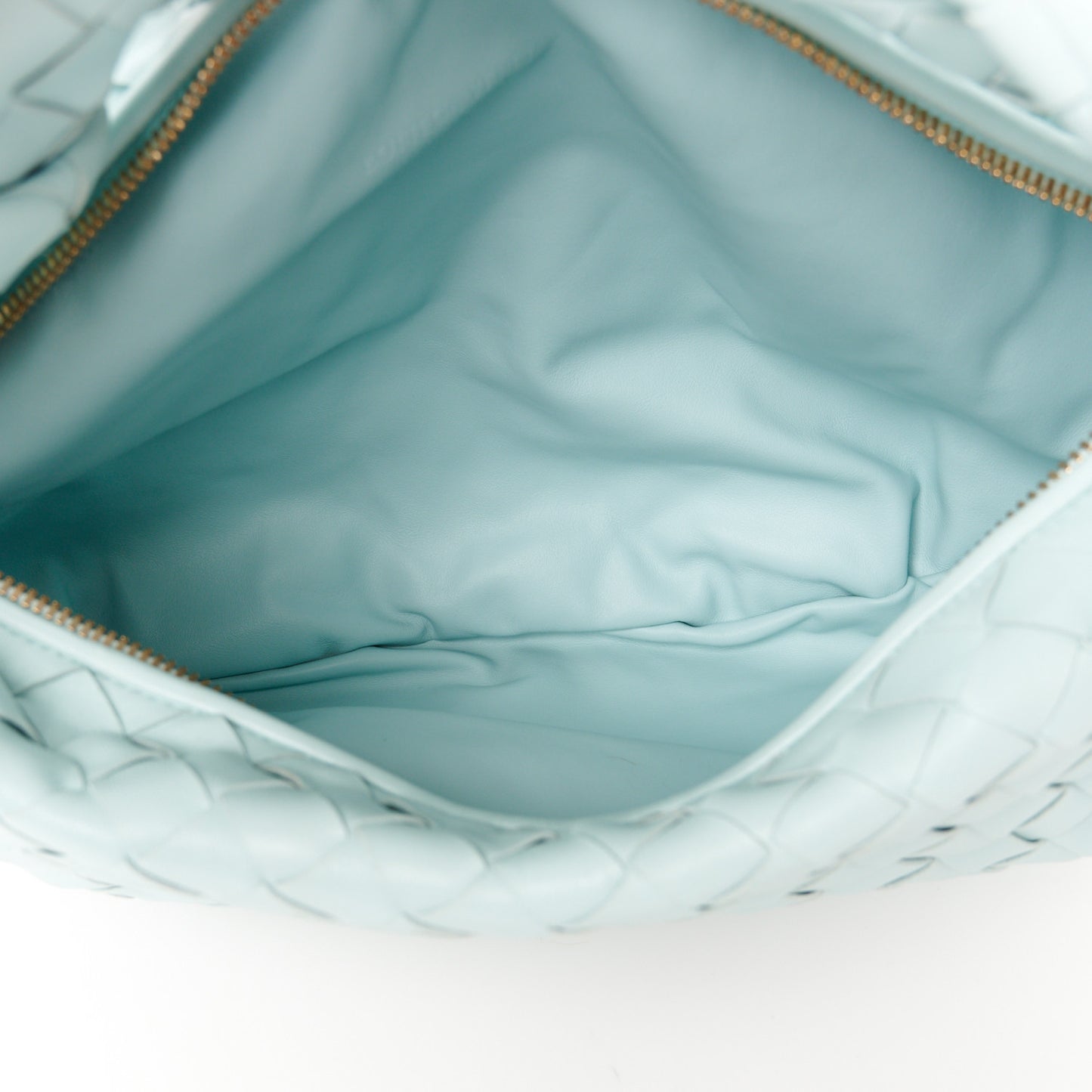 Nappa Intrecciato Teen Jodie Hobo Teal Washed