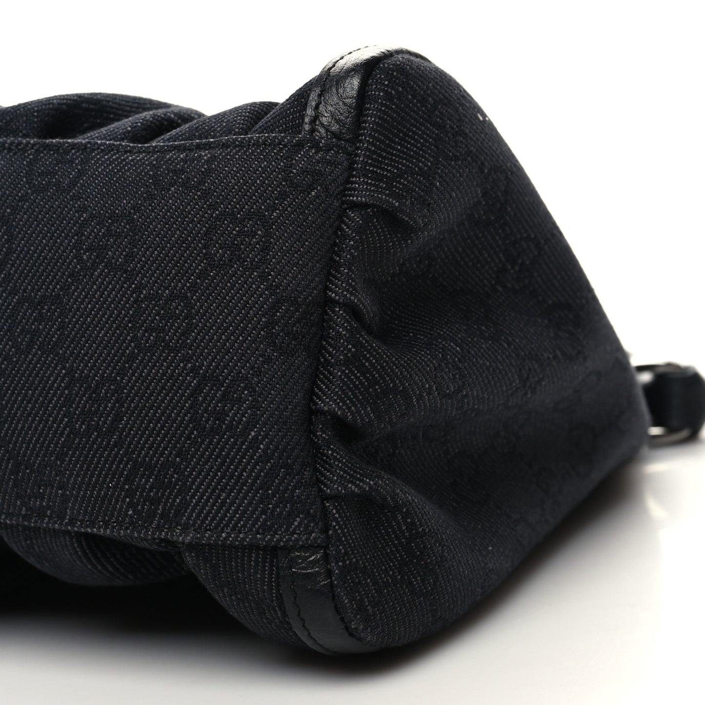 Monogram Medium D Gold Ring Hobo Black