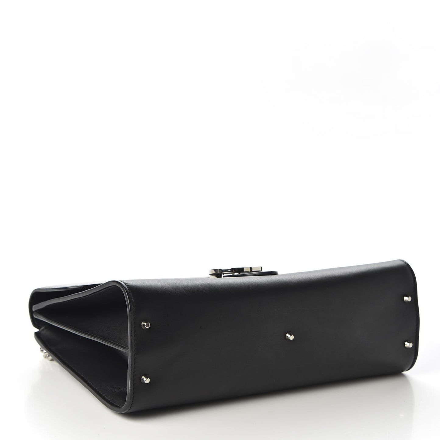 Moon Calfskin Medium Interlocking G Shoulder Bag Black