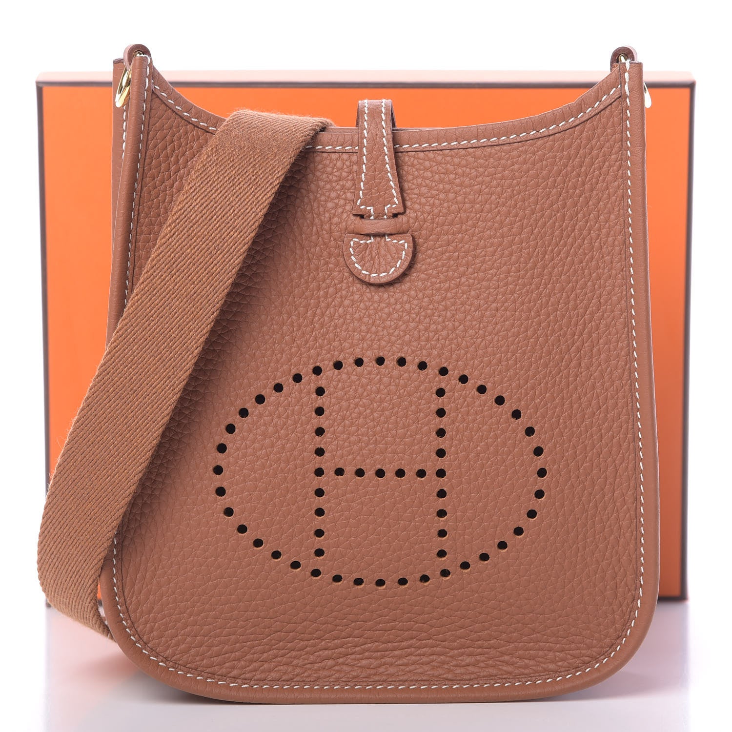 Hermes Taurillon Clemence Evelyne TPM Gold 11 of 11