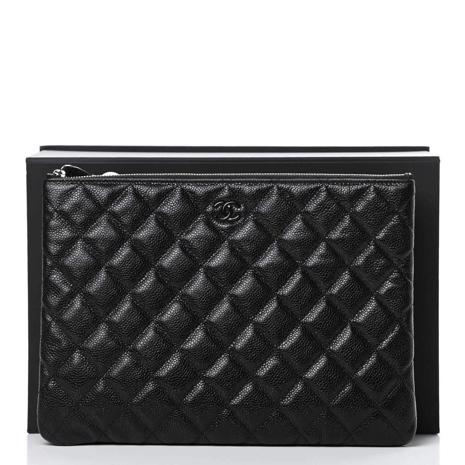 Chanel Caviar Quilted Medium Cosmetic Case So Black 8 of 8