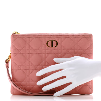 Christian Dior Calfskin Macrocannage Small Caro Daily Pouch Pink 2 of 11