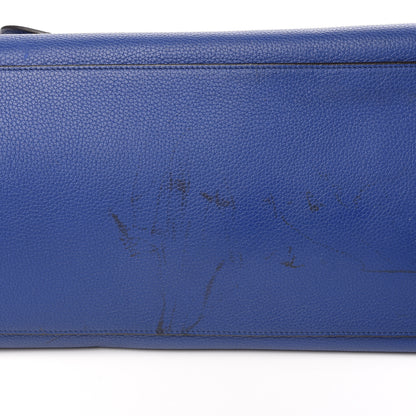 Celine Drummed Calfskin Suede Medium Trapeze Indigo 10 of 13