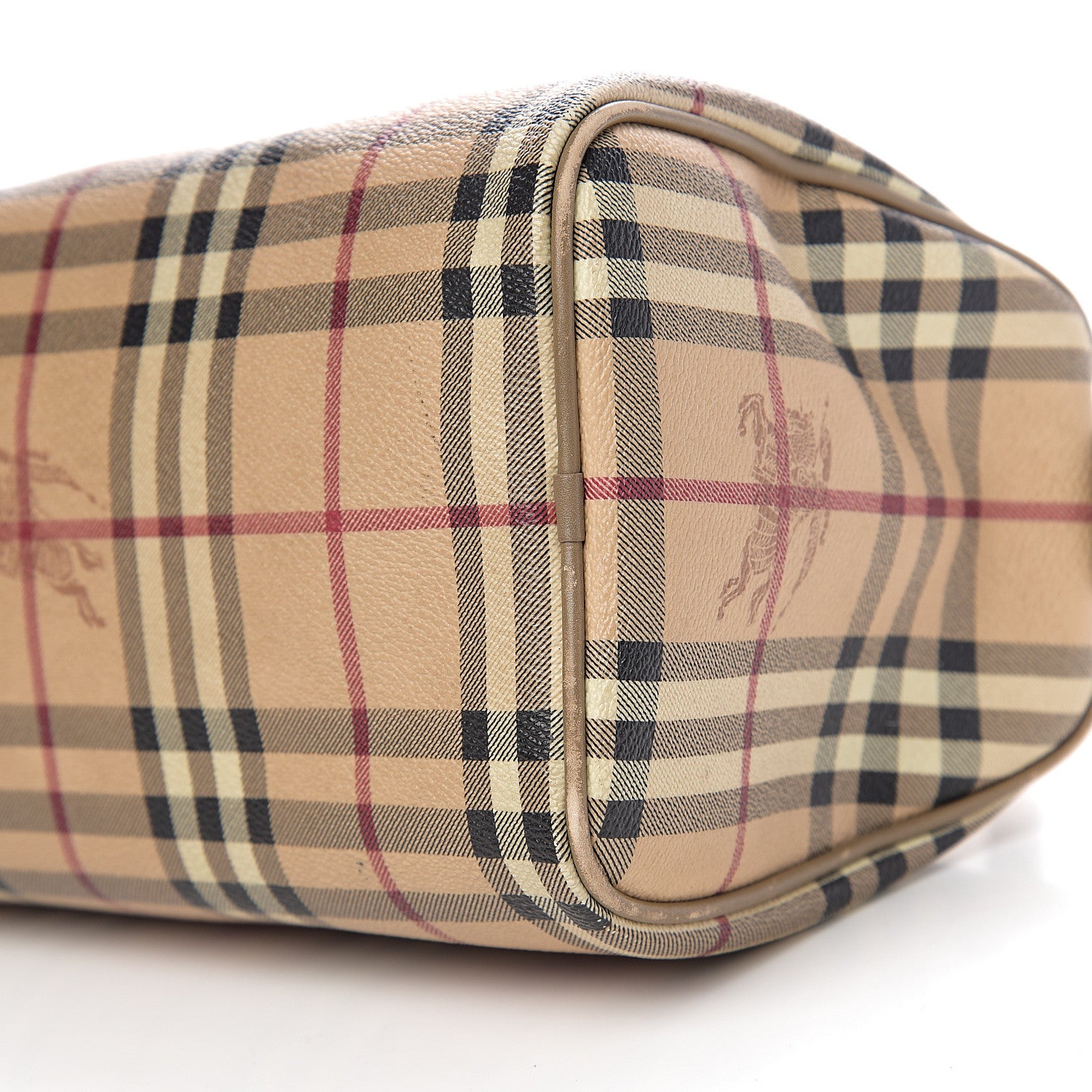 Burberry Haymarket Check Small Chester Bowling Bag Beige 16 of 16