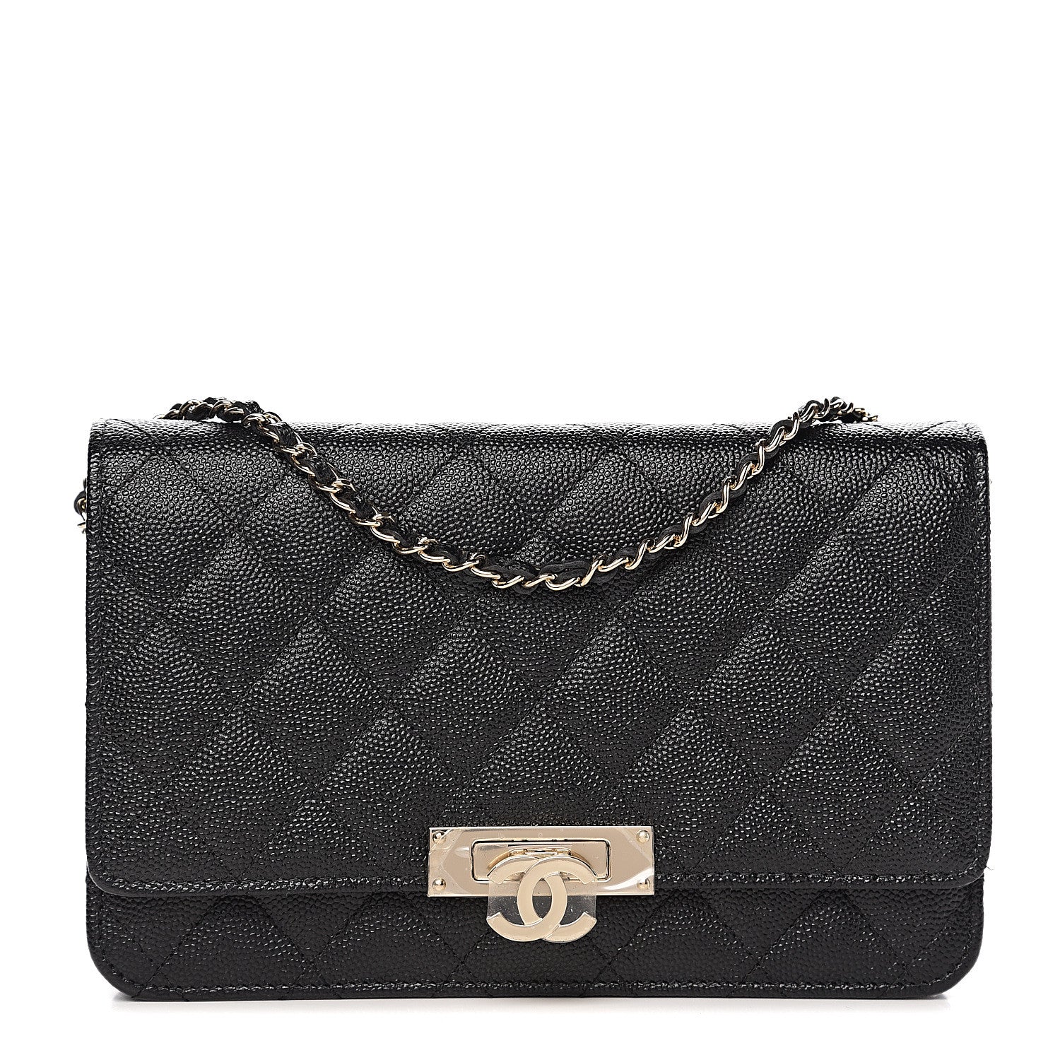 Chanel Caviar Quilted Golden Class Wallet On Chain WOC Black 1 of 11