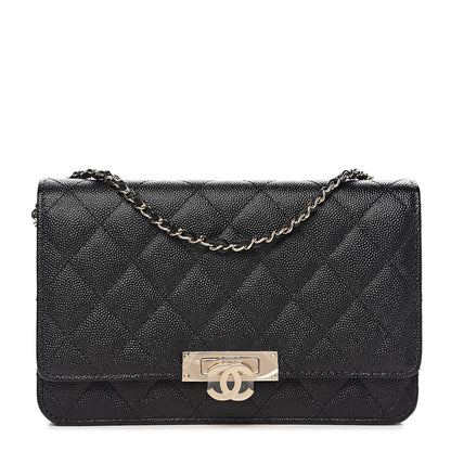 Chanel Caviar Quilted Golden Class Wallet On Chain WOC Black 1 of 11