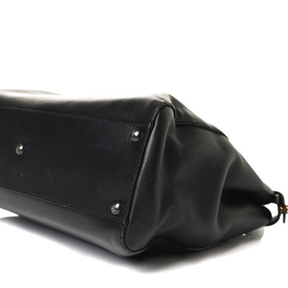 Fendi Vitello Suede Medium Peekaboo Iconic Satchel Black 11 of 13