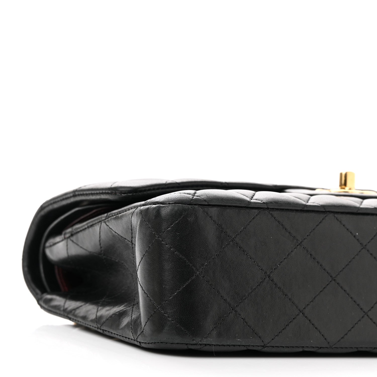 Chanel Lambskin Quilted Medium Double Flap Black 8 of 14