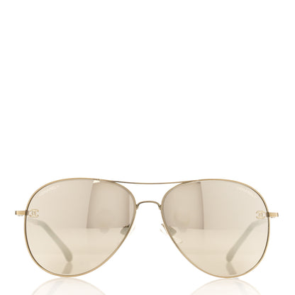 Chanel Aviator CC Sunglasses 4189-T-Q Black 2 of 8