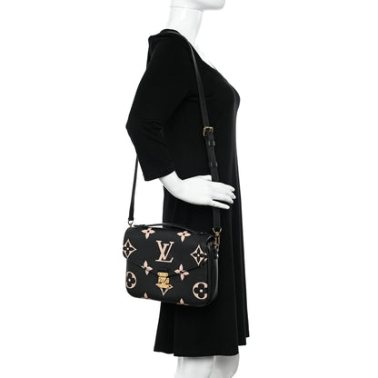 Louis Vuitton Empreinte Monogram Giant Pochette Metis Black Beige 2 of 9