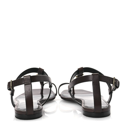 Saint Laurent Calfskin Cassandra Monogram Sandals 39 Moro 7 of 12
