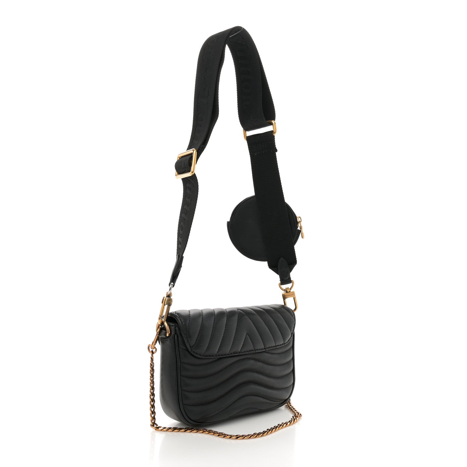 Louis Vuitton Calfskin New Wave Multi Pochette Black 3 of 12