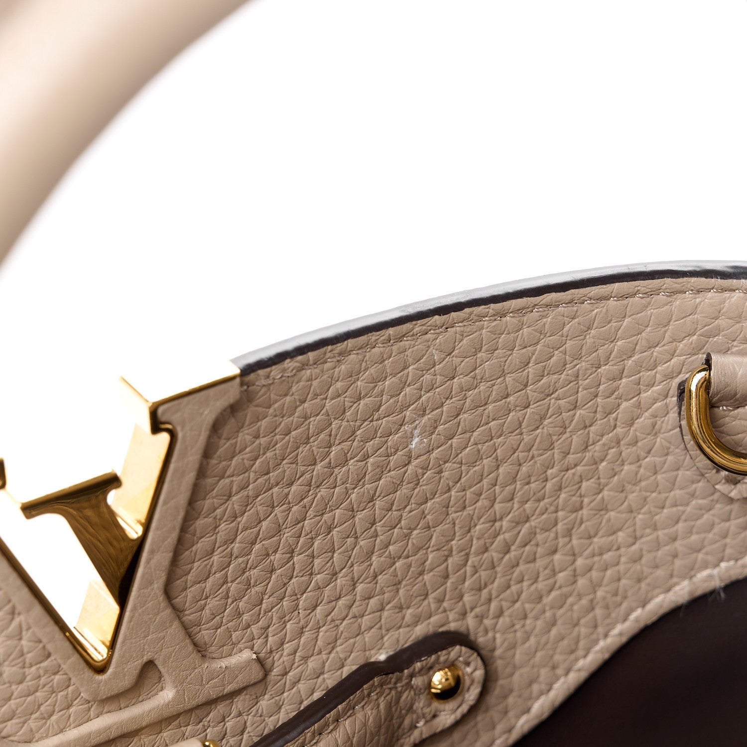 Louis Vuitton Taurillon Capucines BB Galet 11 of 13
