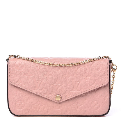 Louis Vuitton Empreinte Pochette Felicie Chain Wallet Rose Poudre 1 of 12