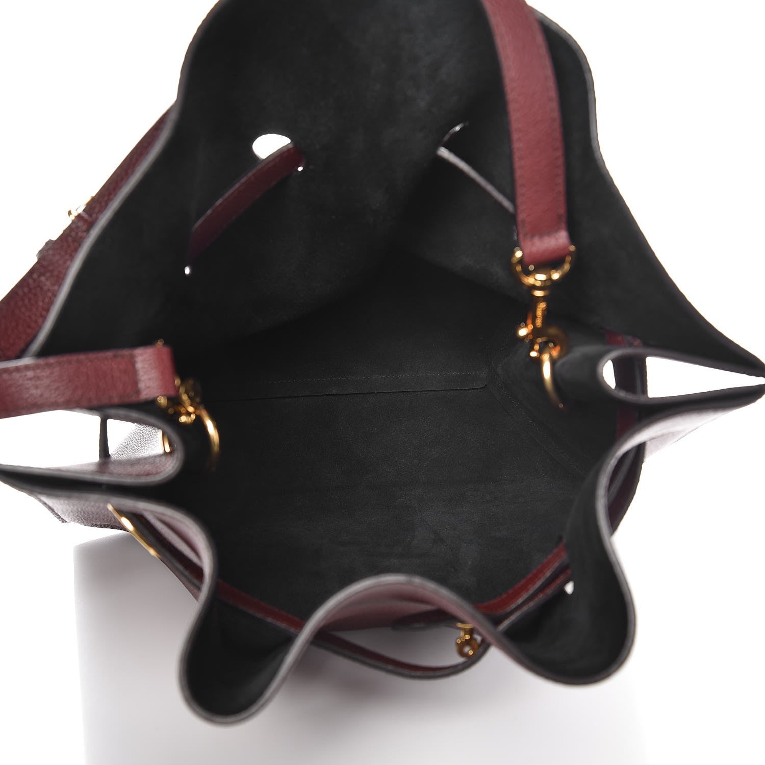 Mulberry Grained Calfskin Small Tyndale Bucket Bag Burgundy 5 of 8