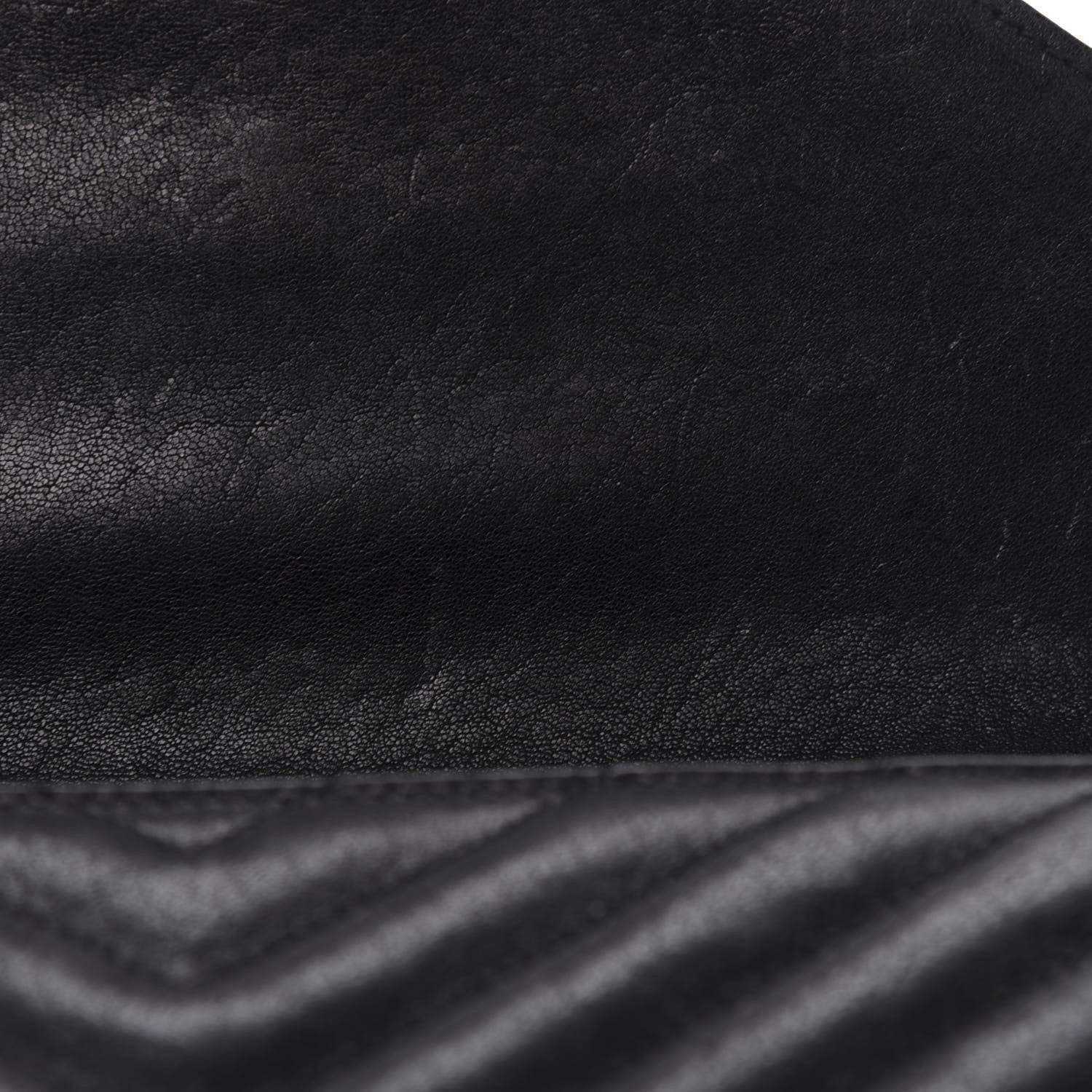 Saint Laurent Sheepskin Matelasse Chevron Monogram Medium College Bag Black 9 of 16