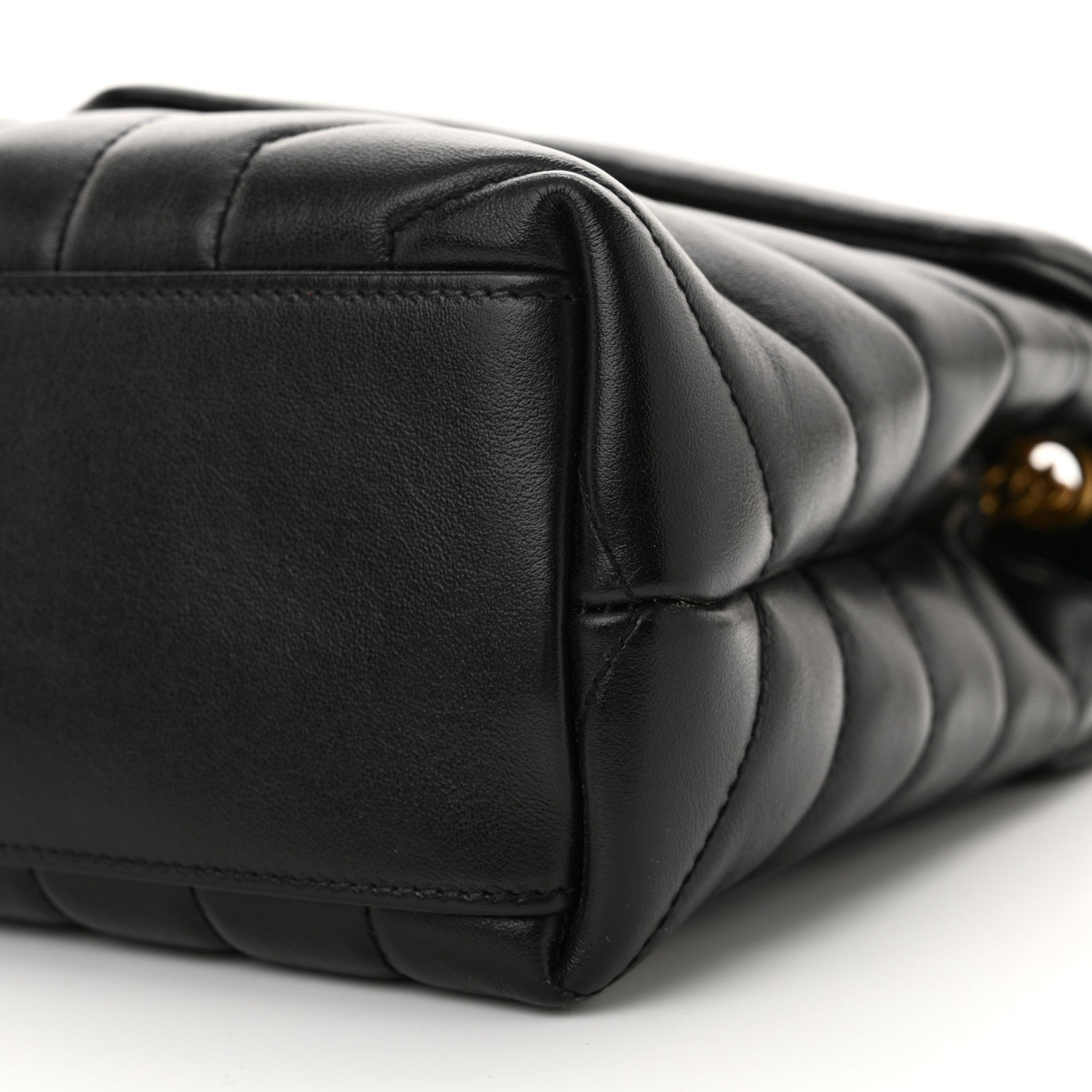 Saint Laurent Calfskin Y Quilted Monogram Small Loulou Chain Satchel Black 10 of 10