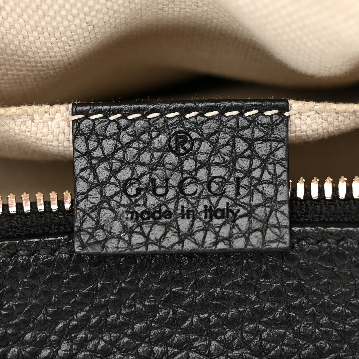 Pebbled Calfskin Small Soho Disco Bag Black