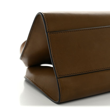 The Row Polished Saddle Calfskin Peggy Clutch Dark Muschio 8 of 10