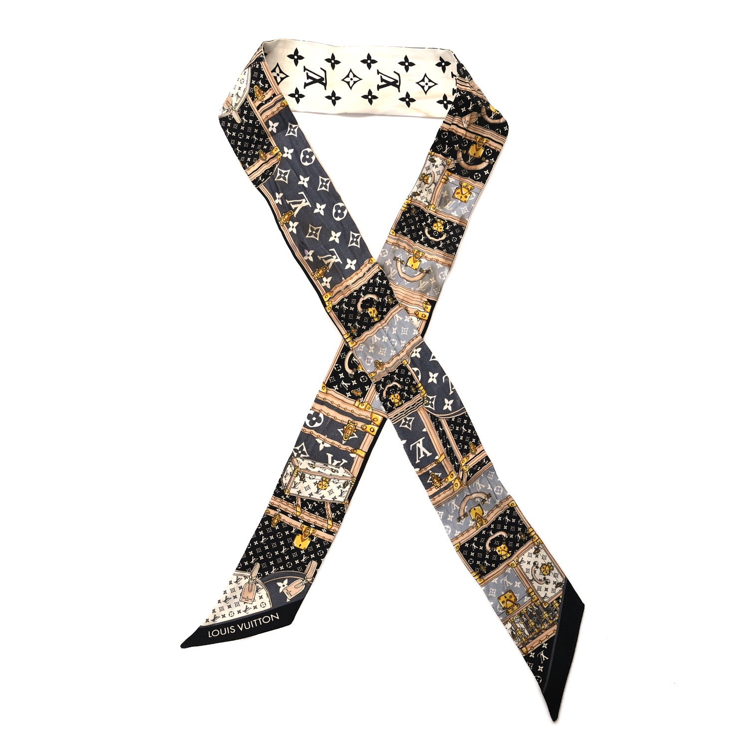 Louis Vuitton Silk Monogram Let's Go BB Bandeau Black 1 of 5