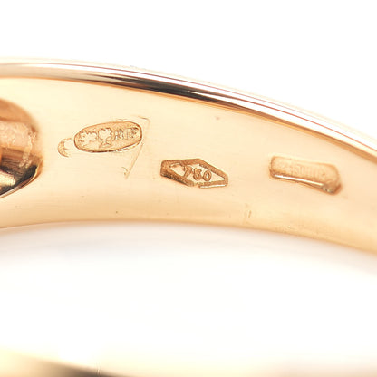 Bulgari 18K Yellow Gold Diamond Oval Cut Pave Band Ring 54 7 5 of 6