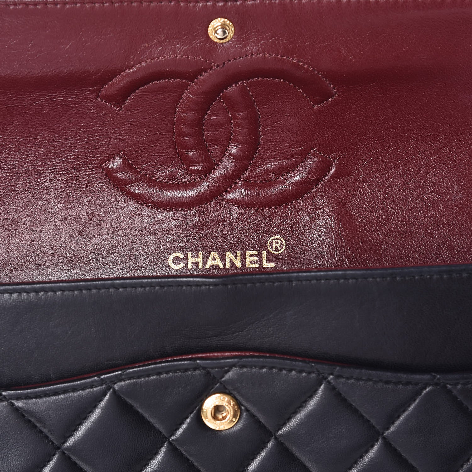 Chanel Lambskin Quilted Medium Double Flap Bag Black 15 of 18