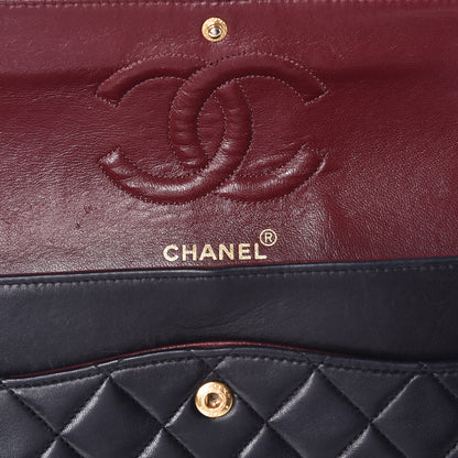 Chanel Lambskin Quilted Medium Double Flap Bag Black 15 of 18