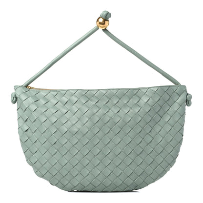Bottega Veneta Nappa Intrecciato Small Turn Pouch Light Green 1 of 8