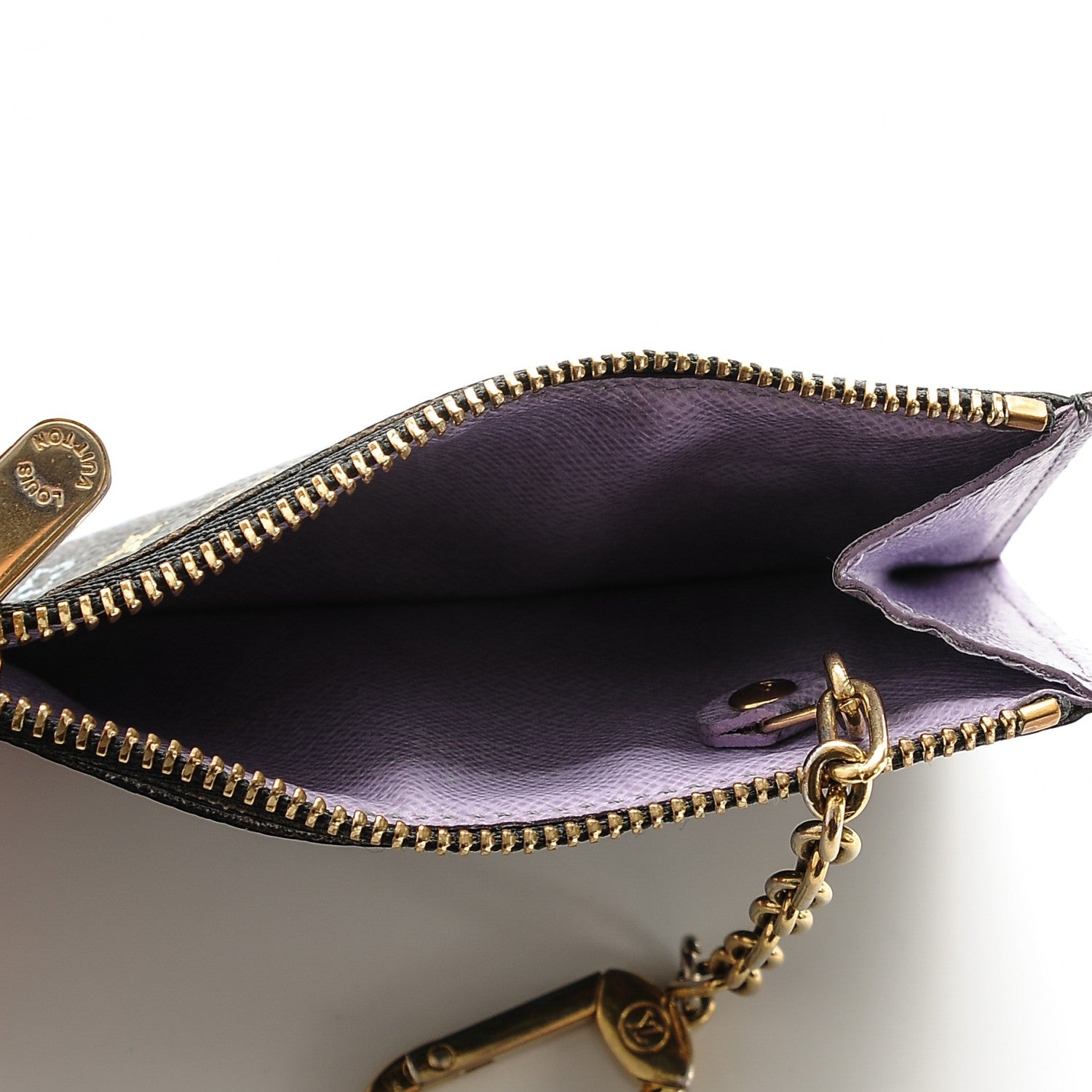 Louis Vuitton Monogram Multicolor Key Pouch Black Violet 5 of 6