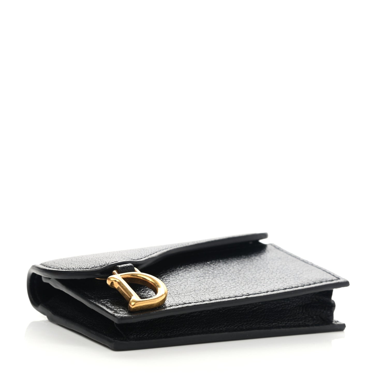 Goatskin Saddle Card Holder Black